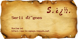 Serli Ágnes névjegykártya
